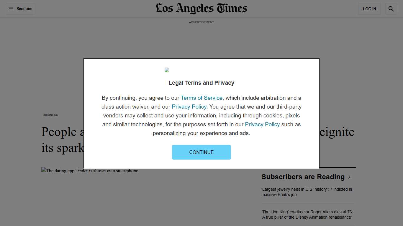 People are dumping Tinder. The dating app wants to reignite its spark by getting singles offline - Los Angeles Times