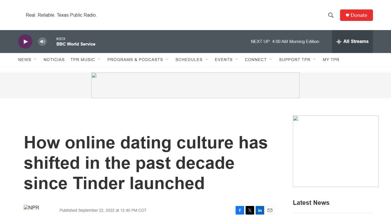 How online dating culture has shifted in the past decade since Tinder launched TPR
