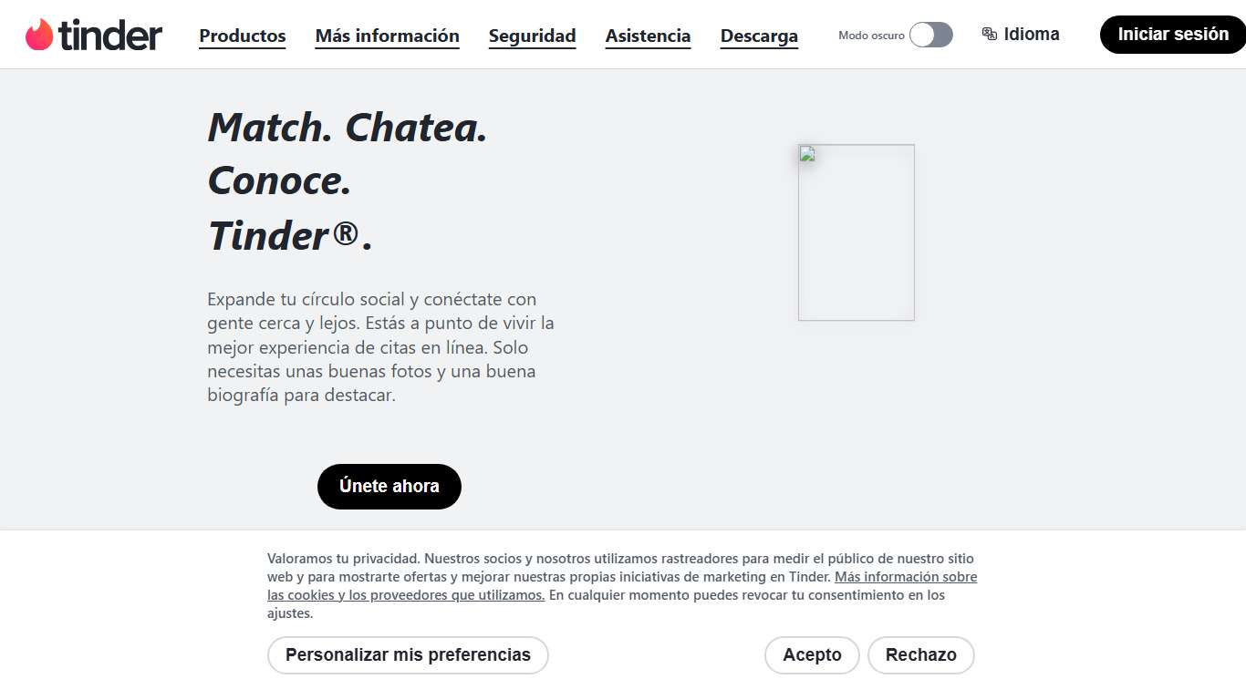 Match. Chatea. Conoce. Tinder